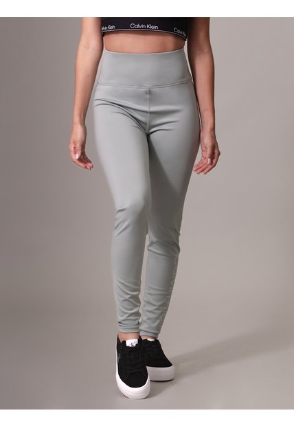 Leggings Gris Deportivos Con Logotipo Calvin Klein