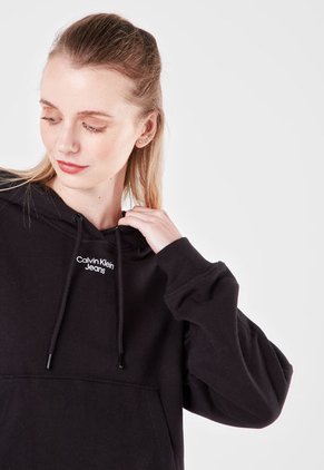 Hoodie Negro-Blanco Calvin Klein