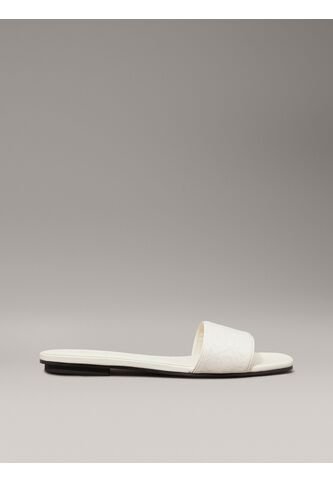 Sandalias Blanco De Jacquard Con Logo Calvin Klein Calvin Klein