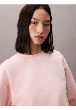 Saco Rosa Cropped Con Logo En Insignia Calvin Klein