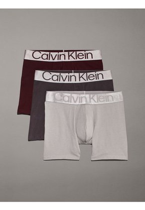 Pack Multicolor De 3 Boxers Brief - Steel Cotton Calvin Klein