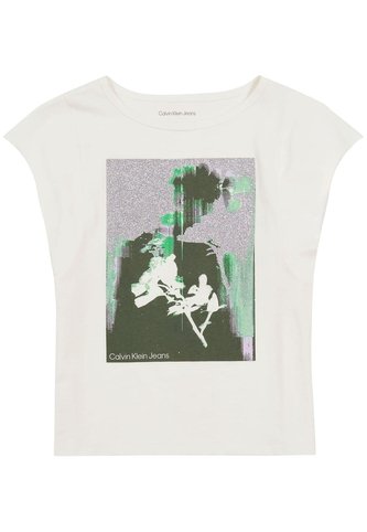 Camiseta Blanca Flutter Floral Para Niña Calvin Klein Calvin Klein