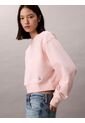 Saco Rosa Cropped Con Logo En Insignia Calvin Klein de Calvin Klein