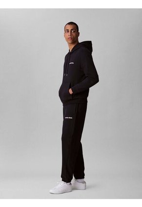 Buzo Negro De Felpa Con Logotipo Bordado Calvin Klein