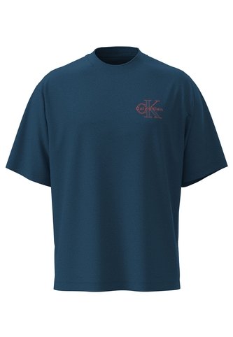 Camiseta Azul Con Gráfico De Monograma Calvin Klein Calvin Klein Calvin Klein