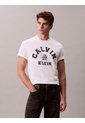 Camiseta Blanca Con Gráfico De Logo Calvin Klein de Calvin Klein