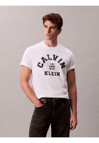 Camiseta Blanca Con Gráfico De Logo Calvin Klein Calvin Klein