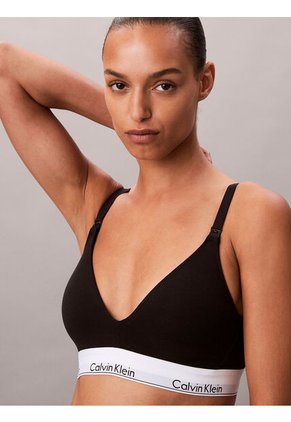Corpiño Negro Con Forro Ligero De Lactancia - Icon Cotton Modal Calvin Klein