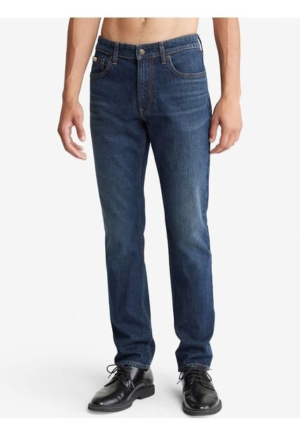 Jeans Azul Slim De Algodón Con Diseño Clásico Calvin Klein