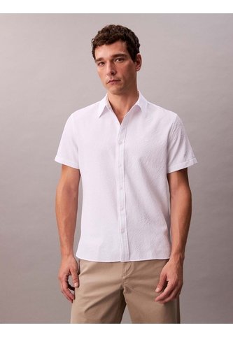 Camisa Blanca Classic De Tejido Arrugado Calvin Klein Calvin Klein