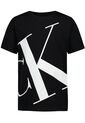 Camiseta Negra De Manga Corta Con Logo CK Grande Calvin Klein de Calvin Klein