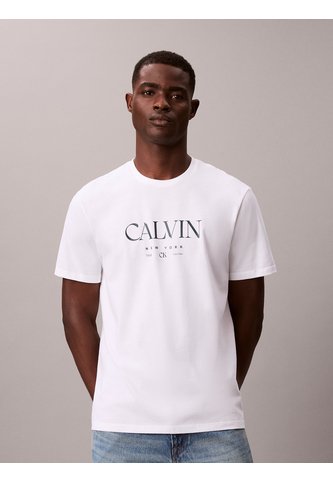 Camiseta Blanca Con Gráfico De Logo Calvin Klein Calvin Klein