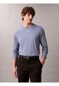 Camiseta Azul Manga Larga De Algodón Supima Interlock Calvin Klein de Calvin Klein