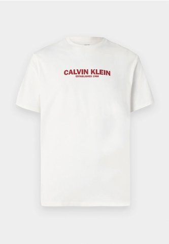 Camiseta Blanca Con Estampado De Logo Calvin Klein Calvin Klein