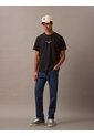 Camiseta Azul Acid Wash Graphic Crewneck Calvin Klein de Calvin Klein
