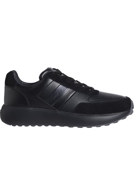 Tenis Negro De Running De Cuero Calvin Klein