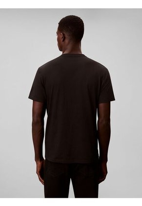 Camiseta Negra Con Estampado Gráfico De Monograma Calvin Klein