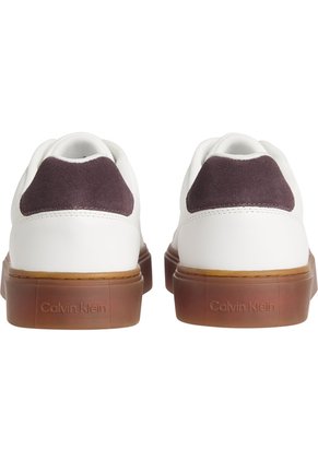 Tenis Blanco Classic De Corte Bajo En Cuero Calvin Klein