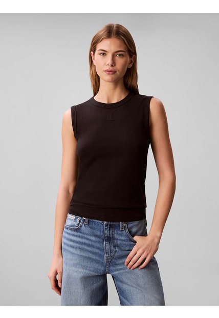 Top Negro Sin Mangas De Canalé Calvin Klein