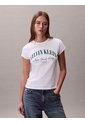 Camiseta Blanca Con Logo Gráfico Estampado Calvin Klein de Calvin Klein