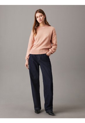 Saco Beige Tejido De Algodón Con Monograma Calvin Klein