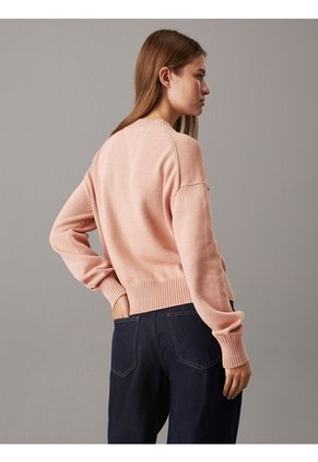 Saco Beige Tejido De Algodón Con Monograma Calvin Klein