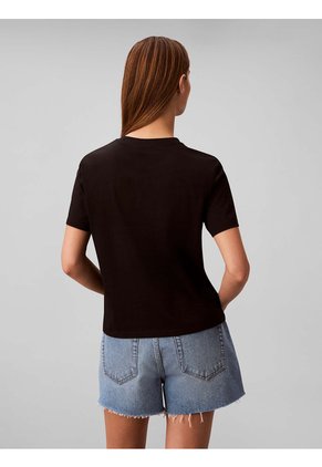 Camiseta Negra Clásica Con Monologo Calvin Klein