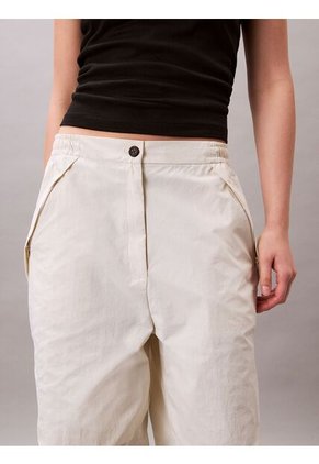 Pantalones Blanco Parachute De Nailon Suave Calvin Klein