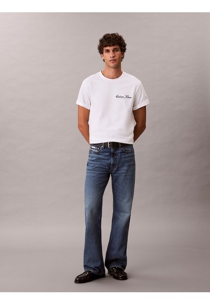 Camiseta Blanca Con Logo Gráfico Calvin Klein