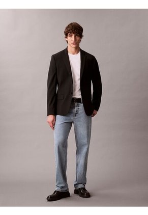 Camiseta Blanca Manga Larga De Algodón Supima Interlock Calvin Klein