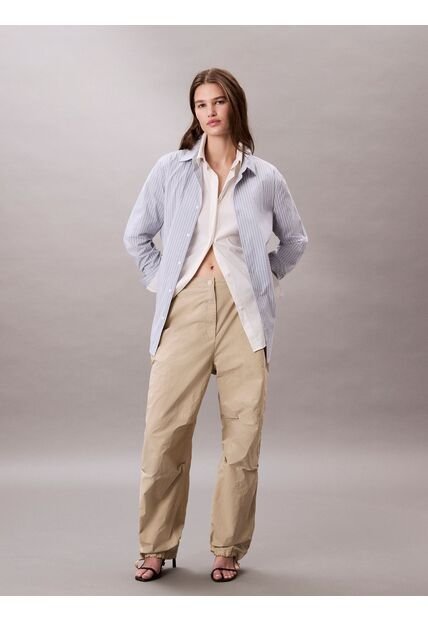 Pantalones Gris Parachute De Nailon Suave Calvin Klein