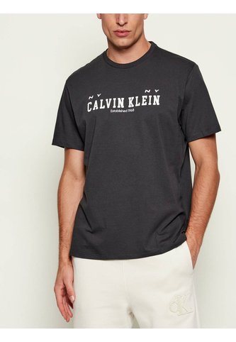 Camiseta Negra Con Estampado Gráfico De Logo Calvin Klein Calvin Klein