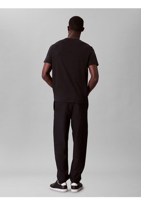Camiseta Negra De Manga Corta Con Logo Calvin Klein