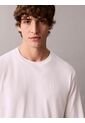 Camiseta Blanca Manga Larga De Algodón Supima Interlock Calvin Klein de Calvin Klein