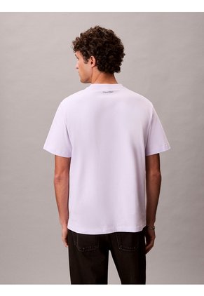 Camiseta Morado Con Logo Gráfico Calvin Klein