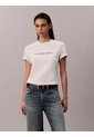 Camiseta Blanca Clásica Con Logo Estampado Calvin Klein de Calvin Klein