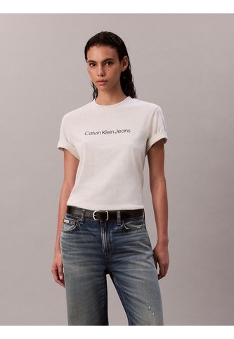 Camiseta Blanca Clásica Con Logo Estampado Calvin Klein Calvin Klein