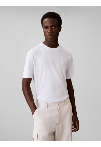Camiseta Blanca Con Emblema En Relieve Calvin Klein Calvin Klein