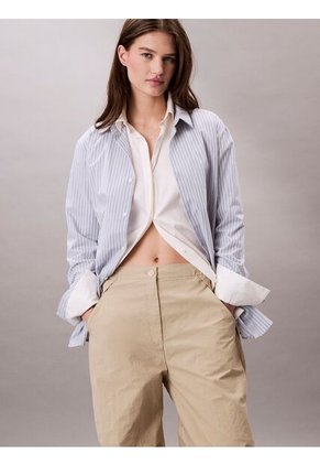 Pantalones Gris Parachute De Nailon Suave Calvin Klein