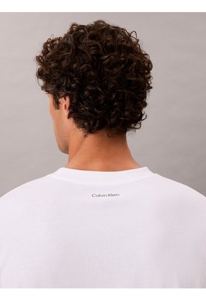 Camiseta Blanca Con Logo Gráfico Calvin Klein