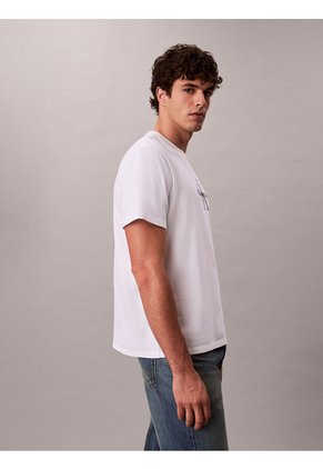 Camiseta Blanca 20s Con Estampado Gráfico De Monograma Calvin Klein
