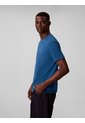 Camiseta Azul Con Micro Monograma Bordado Calvin Klein de Calvin Klein