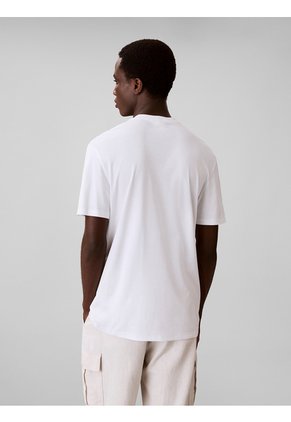 Camiseta Blanca Con Emblema En Relieve Calvin Klein