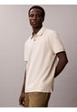 Polo Beige De Manga Corta En Tejido Piqué Calvin Klein de Calvin Klein