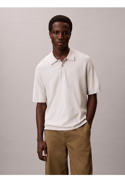 Saco Gris Tipo Polo De Tejido Técnico Calvin Klein