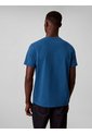 Camiseta Azul Con Micro Monograma Bordado Calvin Klein de Calvin Klein