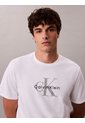 Camiseta Blanca 20s Con Estampado Gráfico De Monograma Calvin Klein de Calvin Klein