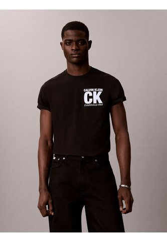 Camiseta Negra Con Gráfico De Logo Calvin Klein Calvin Klein