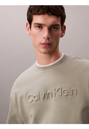 Saco Gris Con Gráfico De Logo Calvin Klein