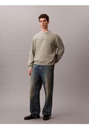Saco Gris Con Gráfico De Logo Calvin Klein